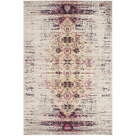 Safavieh Monaco Medium Rectangle Area Rug, Ivory and Pink - 5 ft.-1 in. x 7 ft.-7 in. MNC209R-5